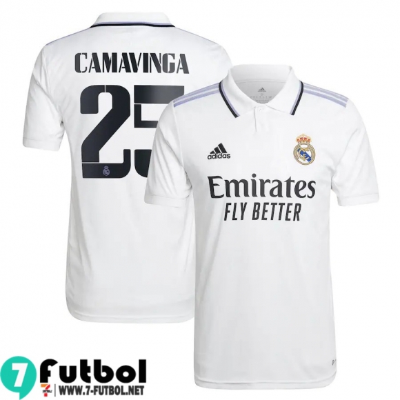 Camiseta Futbol Real Madrid Primera Hombre 2022 2023 Camavinga 25 Camiseta Futbol Real Madrid Primera Hombre 2022 2023 Camavinga 25