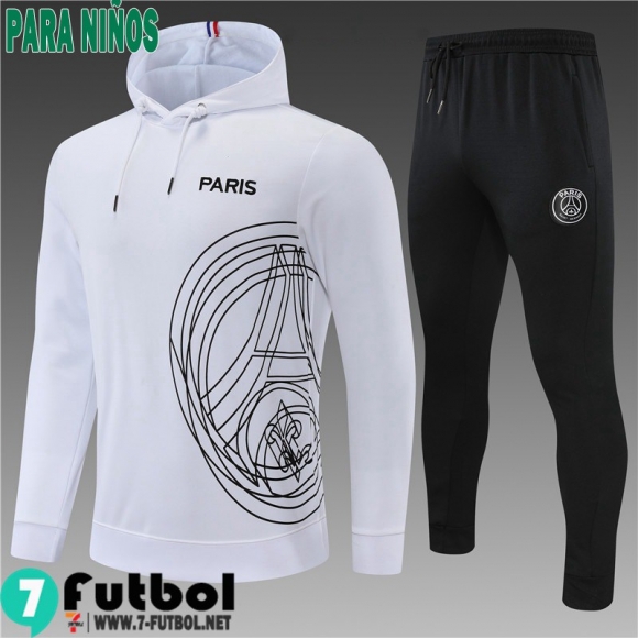 KIT: Sudaderas Deportivas PSG Blanco & Blanca Niños 2022 2023 TK292