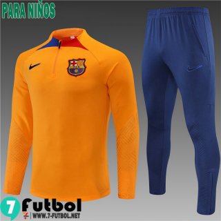 KIT: Chandal Futbol Barcelona naranja Niños 2022 2023 TK294