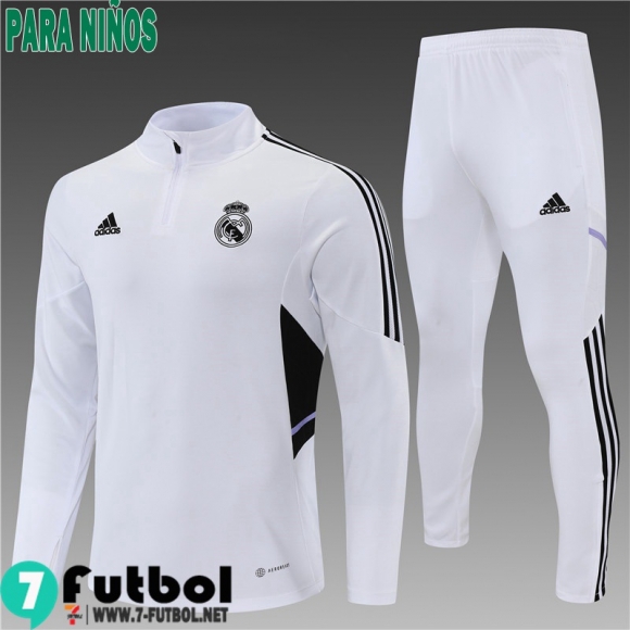 KIT: Chandal Futbol Real Madrid Blanco & Blanca Niños 2022 2023 TK295