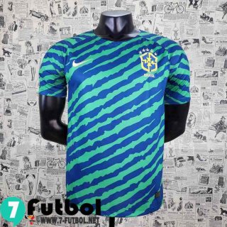 Camiseta futbol Brasil Azul verde Hombre 2022 AG78