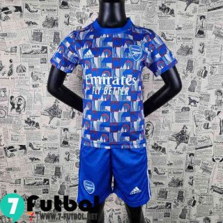 Camiseta futbol Arsenal Azul Niños 2022 2023 AK05