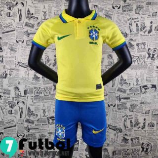 Camiseta futbol Brasil Primera Niños 2022 2023 AK08