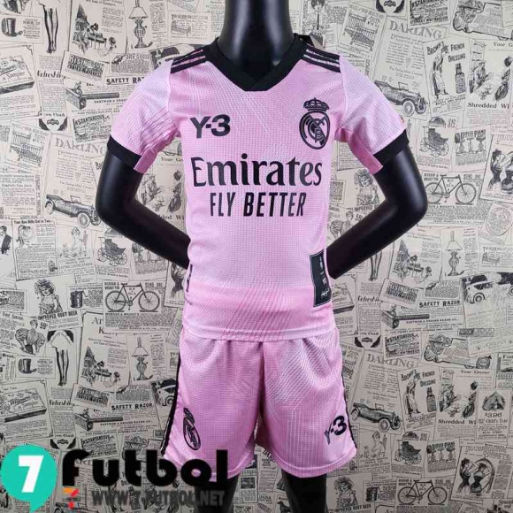 Camiseta futbol Real Madrid Y-3 rosa Niños 2022 2023 AK17