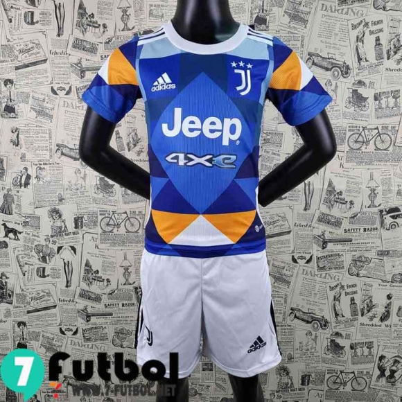 Camiseta futbol Juventus Azul Niños 2022 2023 AK27