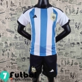 Camiseta futbol Copa del Mundo Argentina Primera Niños 2022 AK53