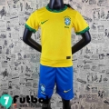 Camiseta futbol Brasil Primera Niños 2021 2022 AK56