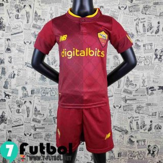 Camiseta futbol AS Roma Primera Niños 2022 2023 AK57