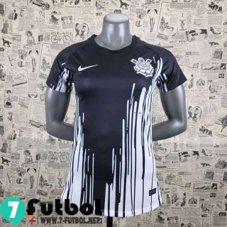 Camiseta futbol Corinthians Negro Femenino 2022 2023 AW41