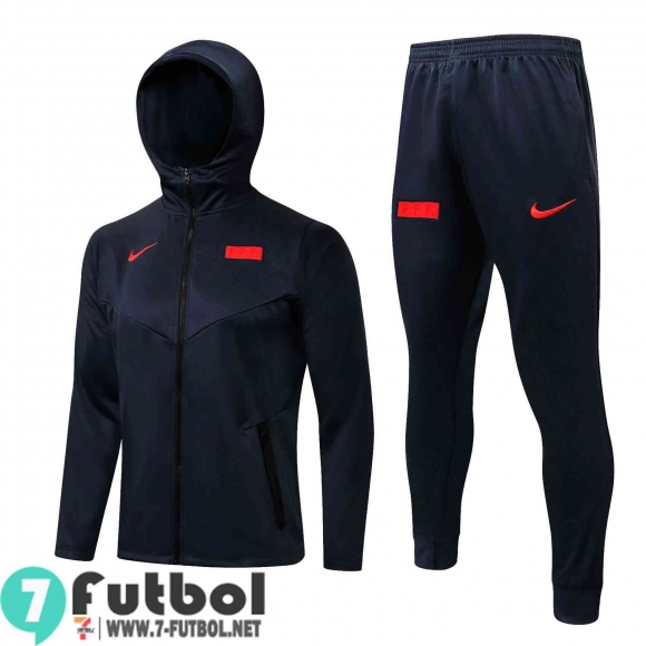 Chaquetas Futbol - Sudadera Con Capucha Francia negro Hombre 2021 2022 + Pantalon JK109