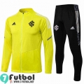 Chaquetas Deportivas Brazil jaune Hombre 2021 2022 + Pantalon JK83