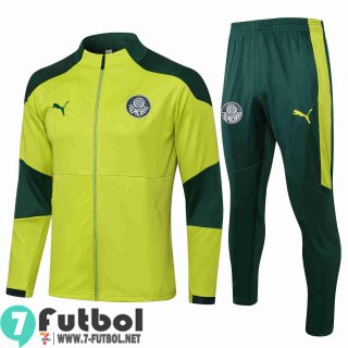 Chaquetas Deportivas Palmeiras Verde fluorescente Hombre 2021 2022 + Pantalon JK88