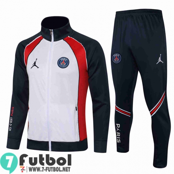 Chaquetas Deportivas PSG blanco Hombre 2021 2022 + Pantalon JK89