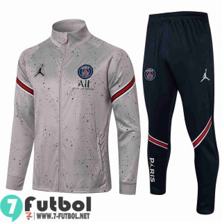 Chaquetas Deportivas PSG Gris claro Hombre 2021 2022 + Pantalon JK90