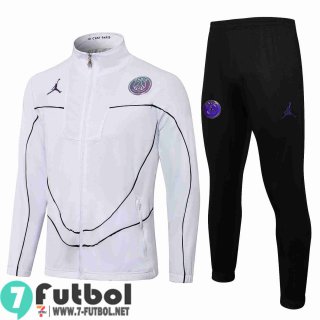 Chaquetas Deportivas PSG blanco Hombre 2021 2022 + Pantalon JK91