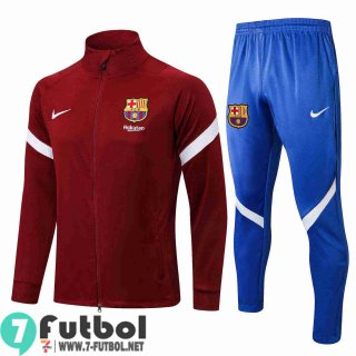 Chaquetas Deportivas Barcelona rojo Hombre 2021 2022 + Pantalon JK92