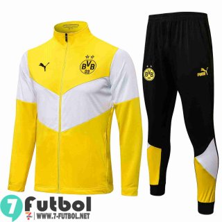 Chaquetas Deportivas Dortmund amarillo Hombre 2021 2022 + Pantalon JK93