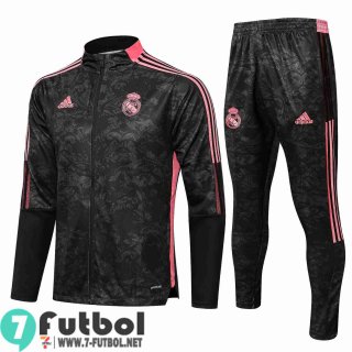 Chaquetas Deportivas Real Madrid Gris Hombre 2021 2022 + Pantalon JK96