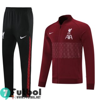 Chaquetas Deportivas Liverpool rojo Hombre 2021 2022 + Pantalon JK98