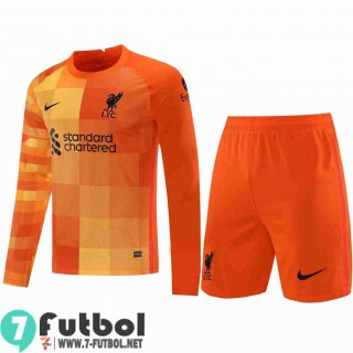 Camiseta Del Liverpool Tutor Manga Larga Hombre 2021 2022