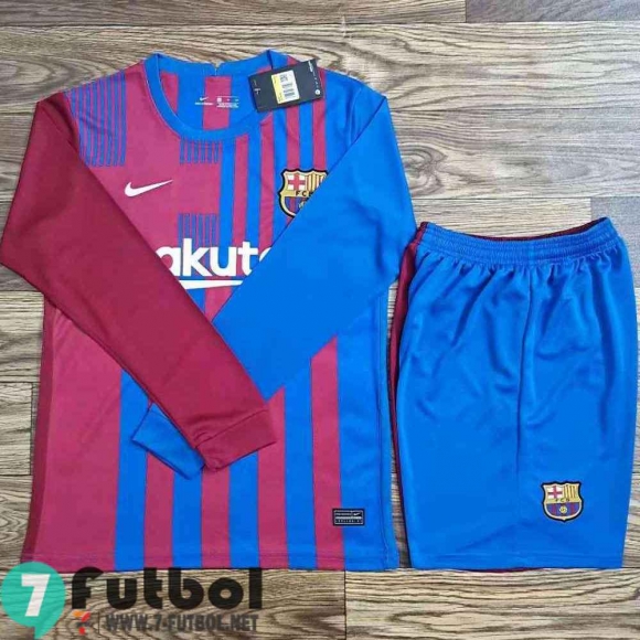 Camiseta Del Barcelona Primera Manga Larga Hombre 2021 2022