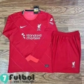 Camiseta Del Liverpool Primera Manga Larga Hombre 2021 2022