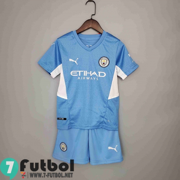 Camiseta Del Niños Manchester City Primera Enfant 2021 2022