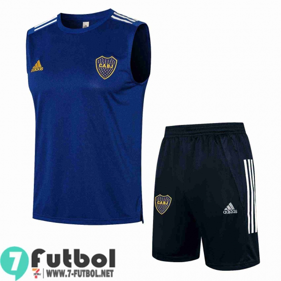 Sin Mangas T-Shirt BOCA JUNIOR azul Hombre 2021 2022 + Pantalon PL115