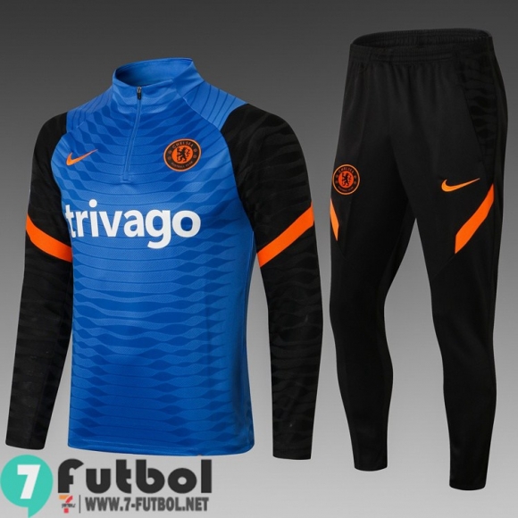 Chandal Futbol Chelsea bleu Noir Hombre 2021 2022 + Pantalon TG45