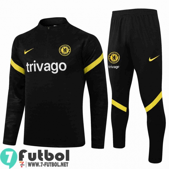 Chandal Futbol Chelsea negro Hombre 2021 2022 + Pantalon TG62