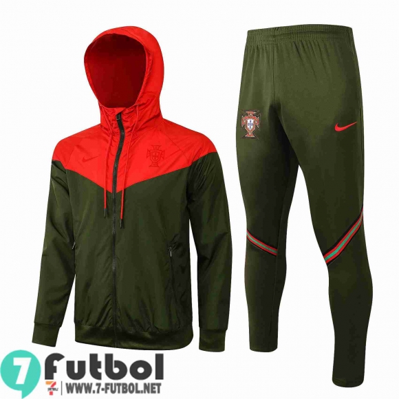 Chaqueta Cazadora Portugal verde rojo Hombre 2021 2022 + Pantalon WK21