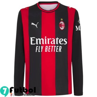 Camiseta Futbol AC Milan Primera Hombre Manga Larga 26 27 Camiseta Futbol AC Milan Primera Hombre Manga Larga 26 27