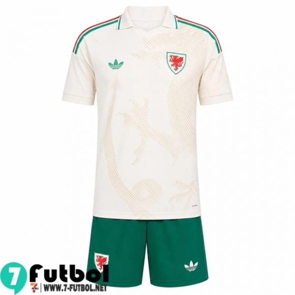 Camiseta Futbol Gales Segunda Ninos 2026 Camiseta Futbol Gales Segunda Ninos 2026