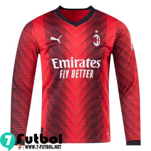 Camiseta Futbol AC Milan Primera Hombre Manga Larga 23 24