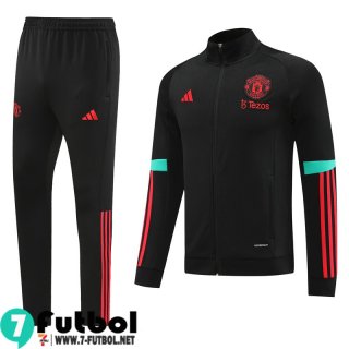 KIT : Chaquetas Manchester United negro Hombre 23 24 JK742