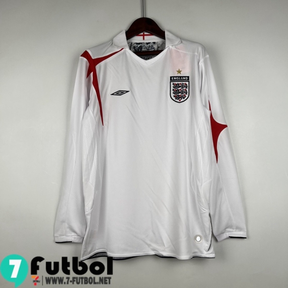 Retro Camiseta Futbol Manga Larga Inglaterra Primera Hombre 2006 FG284