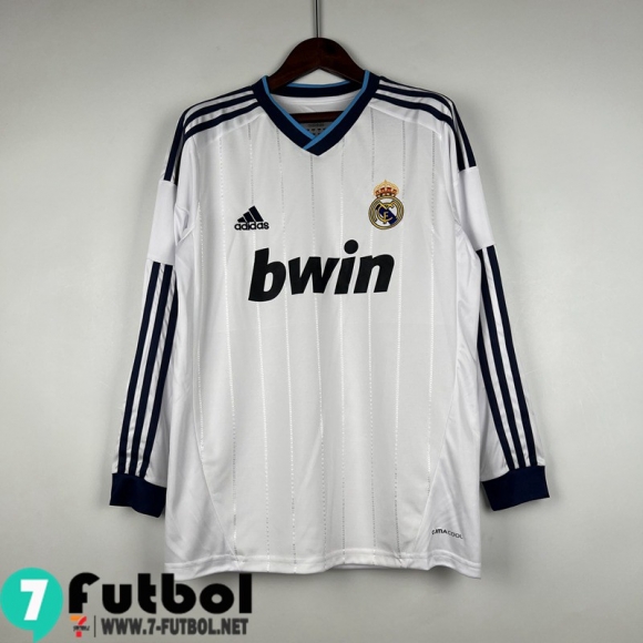 Retro Camiseta Futbol Manga Larga Real Madrid Primera Hombre Manga Larga 12/13 FG295