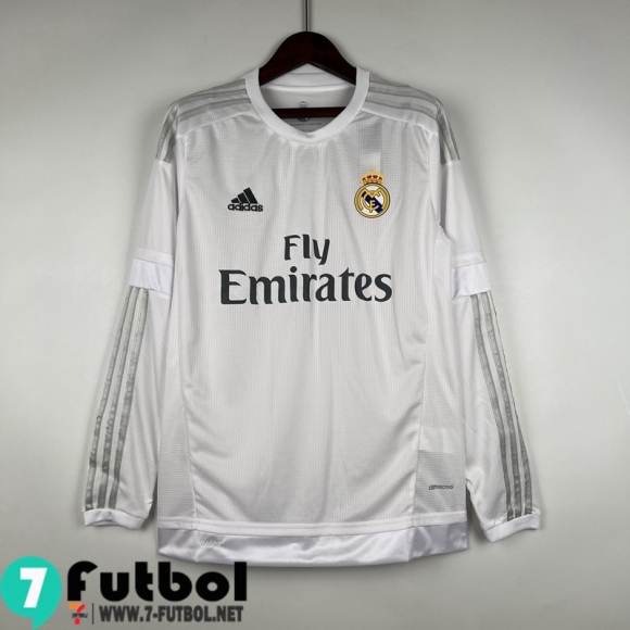 Retro Camiseta Futbol Manga Larga Real Madrid Primera Hombre Manga Larga 15/16 FG296