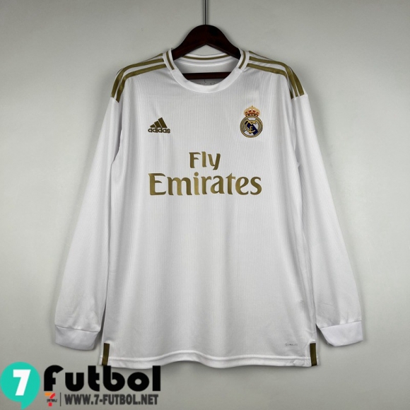 Retro Camiseta Futbol Manga Larga Real Madrid Primera Hombre Manga Larga 19/20 FG297