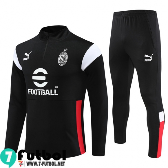 KIT : Chandal Futbol AC Milan negro Hombre 23 24 TG844