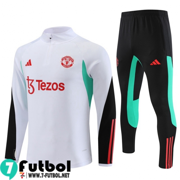 KIT : Chandal Futbol Manchester United Blanco, Blanca Hombre 23 24 TG853