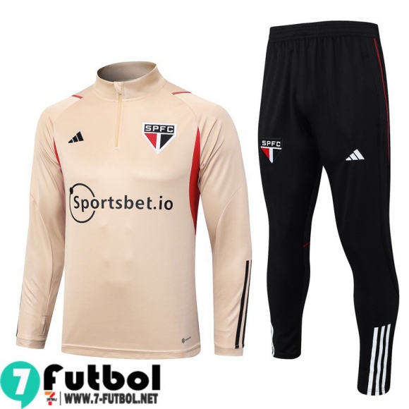 KIT : Chandal Futbol Sao Paulo amarillo claro Hombre 23 24 TG864