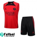 KIT : Chandal Futbo Sin Mangas PSG Rojo Hombre 23 24 TG875