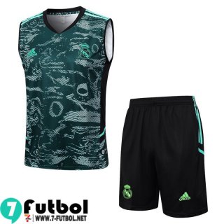 KIT : Chandal Futbo Sin Mangas Real Madrid verde oscuro Hombre 23 24 TG885