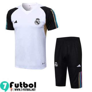 KIT : Chandal Futbol T Shirt Real Madrid Blanco, Blanca Hombre 23 24 TG893
