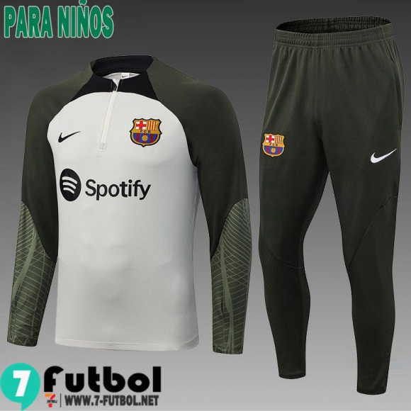 KIT : Chandal Futbol Barcelona gris claro Ninos 23 24 TK631