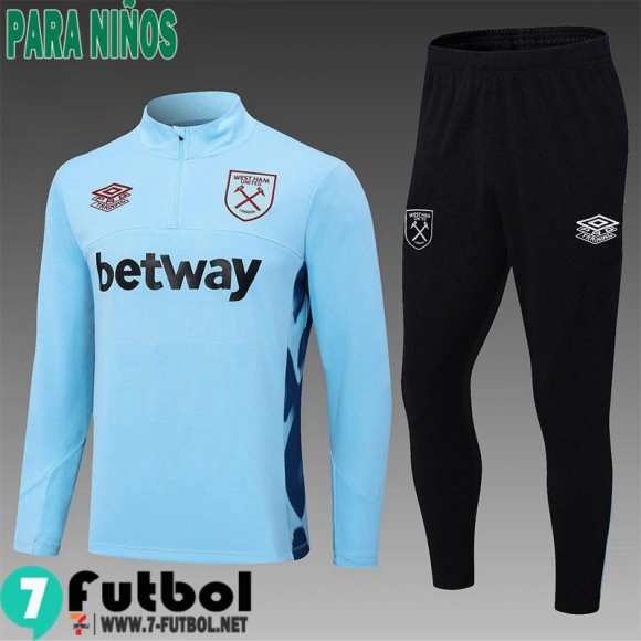 KIT : Chandal Futbol West Ham azul Ninos 23 24 TK632