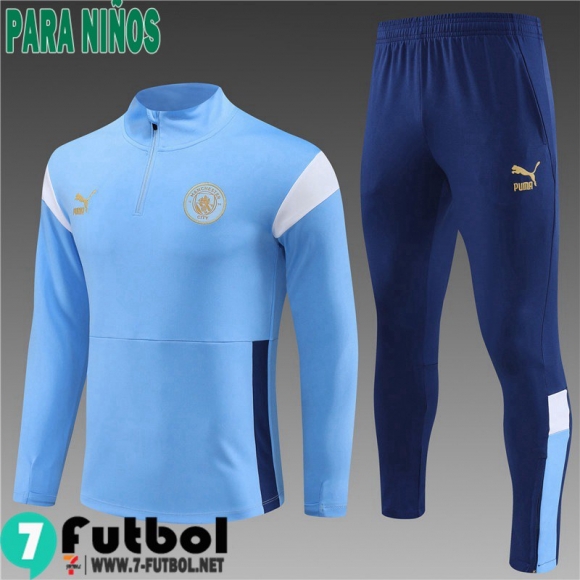 KIT : Chandal Futbol Manchester City cielo azul Ninos 23 24 TK639