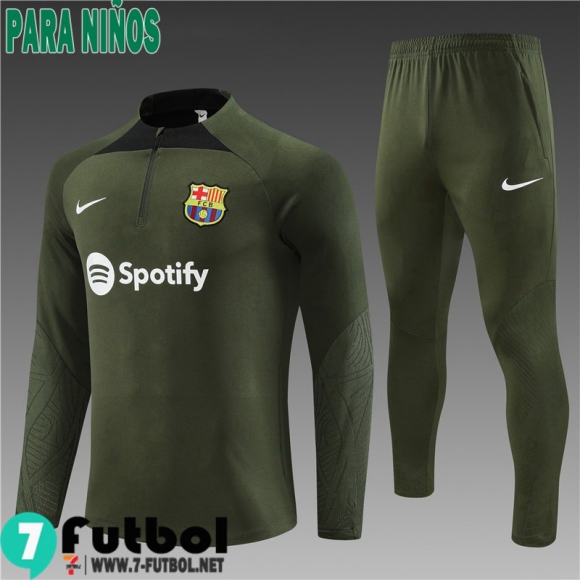 KIT : Chandal Futbol Barcelona Verde Ninos 23 24 TK650