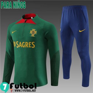 KIT : Chandal Futbol Portugal Verde Ninos 23 24 TK657
